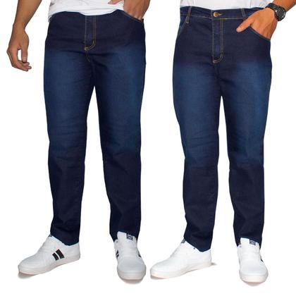 Imagem de Kit 02 Calças Jeans Masculina Tradicional.
