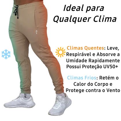 Imagem de Kit 02 Calças Jogger Masculina Em Poliamida De Academia