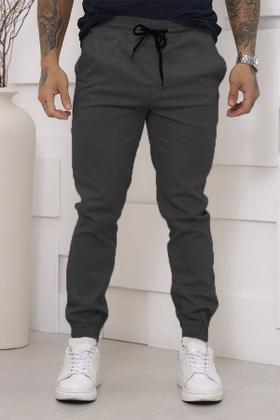 Imagem de Kit 02 Calças Jogger Masculina Sarja Premium Preta e Bege