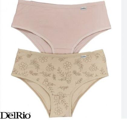 Imagem de Kit 02 Calcinhas DelRio Larga Em Cotton algodão confortavel 50368