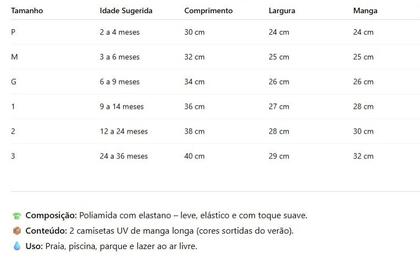 Imagem de Kit 02 Camisetas Térmicas Bebê Unissex