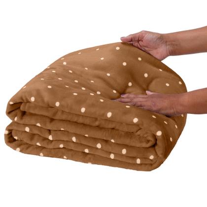 Imagem de Kit 02 Cobertor Manta King Size Poá Bolinha Softy 2,60 x 2,40 Toque Macio Aveludado Coberta Antialergico Fleece Flannel