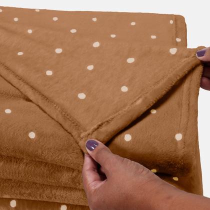 Imagem de Kit 02 Cobertor Manta King Size Poá Bolinha Softy 2,60 x 2,40 Toque Macio Aveludado Coberta Antialergico Fleece Flannel