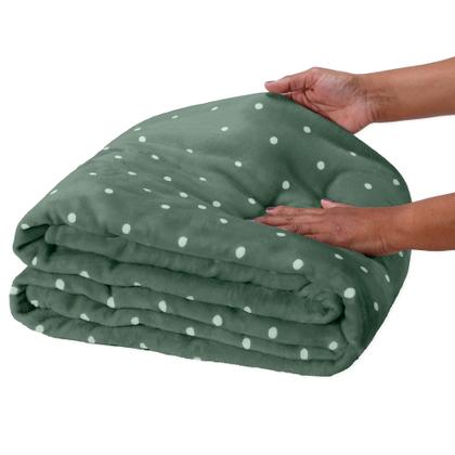 Imagem de Kit 02 Cobertor Manta King Size Poá Bolinha Softy 2,60 x 2,40 Toque Macio Aveludado Coberta Antialergico Fleece Flannel
