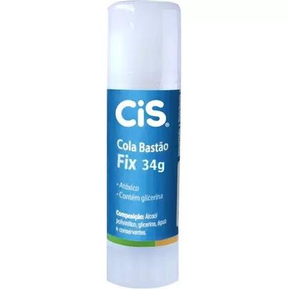 Imagem de Kit 02 Cola Bastão Fix Cis 34g Escolar Artesanato Multiuso