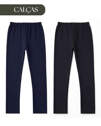 Imagem de kit 02 Conjuntos Térmico Segunda Pele Flanelado Quentinho para Inverno Calça e Blusa Forrado Infantil Juvenil Menino Menina Tamanhos 01 ao 16