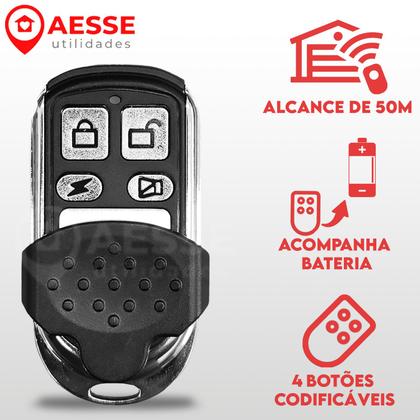 Imagem de Kit 02 Controle Remoto Portão Eletrônico Aço Inox 433mhz PPA Garen AGL