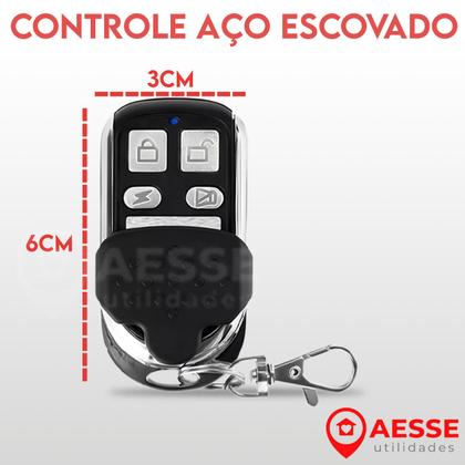Imagem de Kit 02 Controle Remoto Portão Eletrônico Aço Inox 433mhz PPA Garen AGL