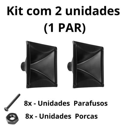 Imagem de Kit 02 Corneta LC 015 Retangular Driver Som Com Parafusos