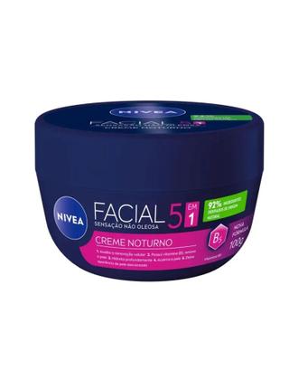 Imagem de Kit 02 Cremes Hidratantes Faciais Nivea 100g Noturno e Pele Negra Beleza Radiante