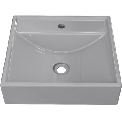Imagem de Kit 02 Cubas de Apoio Quadrada Para Banheiro Lavabo C01 Q39W Cinza - Lyam Decor