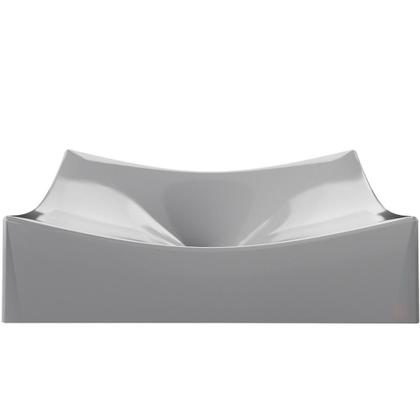 Imagem de Kit 02 Cubas de Apoio Retangular Para Banheiro Lavabo C01 ML44W Cinza - Lyam Decor