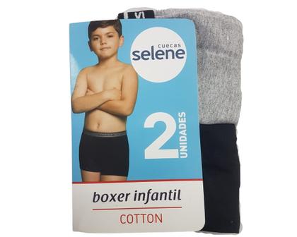 Imagem de Kit 02-cuecas boxer infantil algodão - qualidade premium