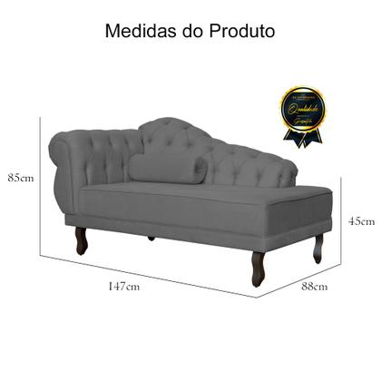 Imagem de Kit 02 Divã Recamier Larissa Capitonê - Várias Cores - Ds Estofados