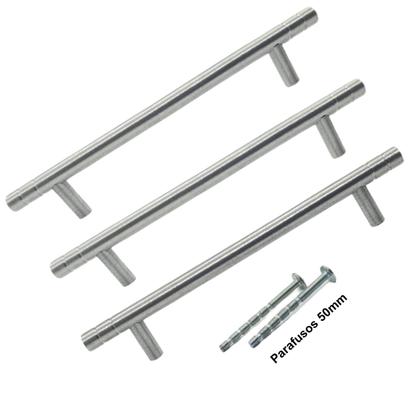 Imagem de Kit 02 Escovado Alumínio Acetinado Frisos 288mm Móveis