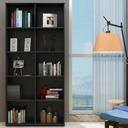 Imagem de Kit 02 Estantes Multiuso 10 Nichos Clean A02 187X90 Preto