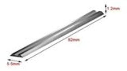 Imagem de Kit 02 Facas Fina Plaina Elétrica Skil-1555 - 82x5,5x1,2mm