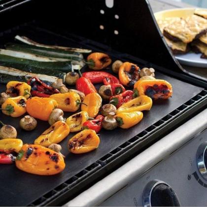 Imagem de kit 02 Folhas Manta de Teflon Antiaderente P/Fornos Churrasqueira