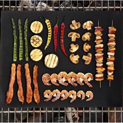 Imagem de kit 02 Folhas Manta de Teflon Antiaderente P/Fornos Churrasqueira