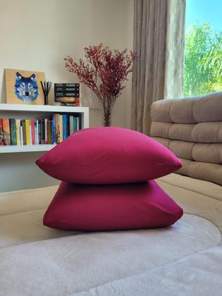 Imagem de Kit 02 Fronha Lisa Envelope Malha Travesseiro 70X50