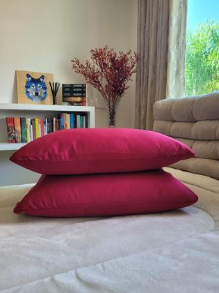 Imagem de Kit 02 Fronha Lisa Envelope Malha Travesseiro 70X50