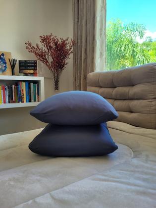 Imagem de Kit 02 Fronha Lisa Envelope Malha Travesseiro 70X50