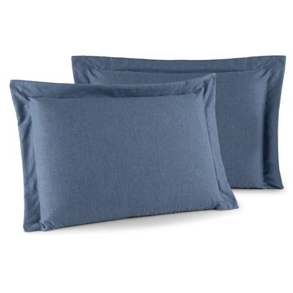 Imagem de Kit 02 Fronhas Aba Americana Tecido Percal 400 Fios Antiácaro, Anti-pilling com Toque Macio