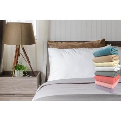 Imagem de Kit 02 Fronhas Avulsa Travesseiro King 50x90 Cm Malha Branca Arrumadinho Enxovais
