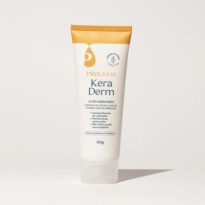 Imagem de Kit 02 keraderm 120g pro unha suaviza fissuras calcâneas