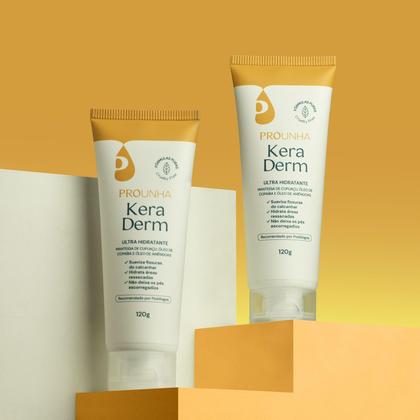 Imagem de Kit 02 keraderm 120g pro unha suaviza fissuras calcâneas