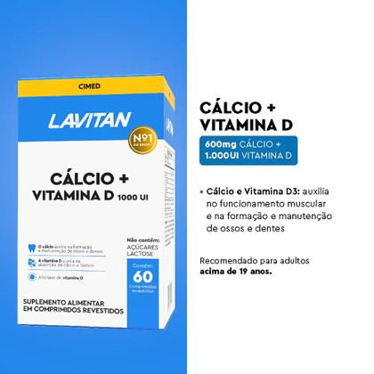 Imagem de Kit 02 Lavitan Cálcio + D1000UI 60 Comprimidos - Cimed