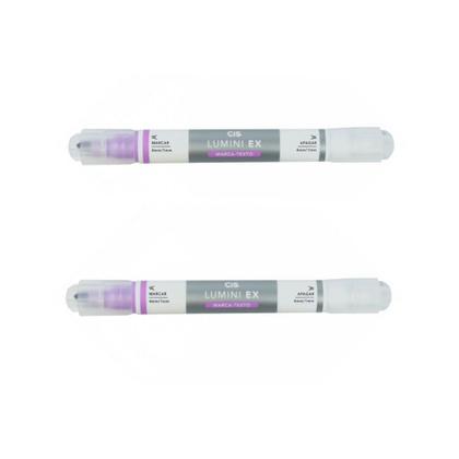 Imagem de Kit 02 Marca Texto Apagavel Lumini Ex Cis Cor Roxa