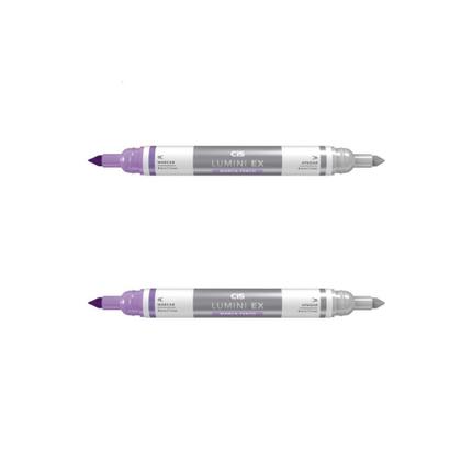 Imagem de Kit 02 Marca Texto Apagavel Lumini Ex Cis Cor Roxa