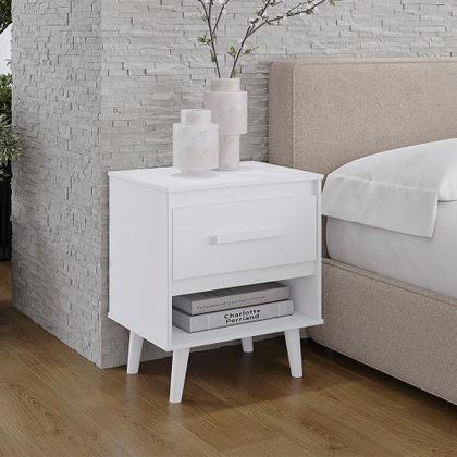 Imagem de Kit 02 Mesas De Cabeceira 1 Gaveta 50 cm Mila Mobbs