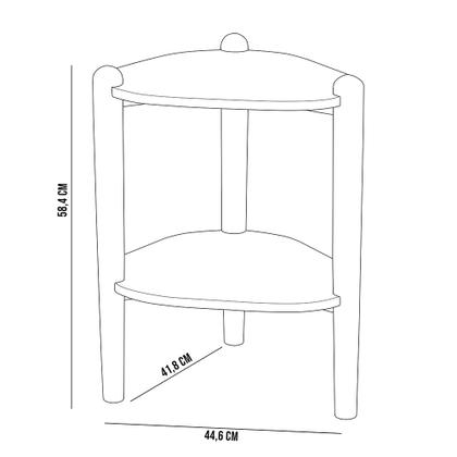 Imagem de Kit 02 Mesas de Centro e 01 Mesa Lateral Pés Madeira Trium A03 Hanover Roble - Lyam Decor