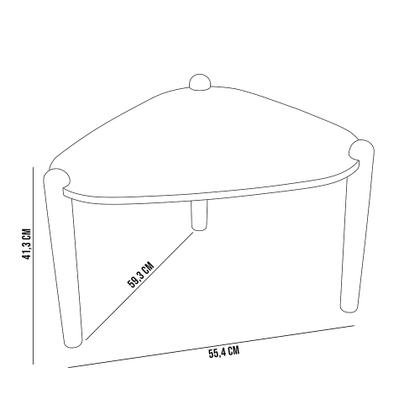 Imagem de Kit 02 Mesas de Centro e 01 Mesa Lateral Pés Madeira Trium A03 Hanover Roble - Lyam Decor