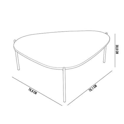 Imagem de Kit 02 Mesas De Centro E 01 Mesa Lateral Pés Metálicos Adek A03 Hanover Preto - Lyam Decor