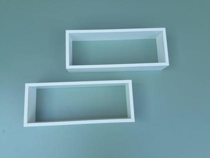 Imagem de Kit 02 Nichos 50x25cm Branco MDF Decoração Quarto Sala Cozinha Banheiro Escritório