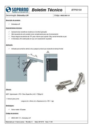 Imagem de Kit 02 Pares Dobradiça Lift Níquel Fácil Aplicação