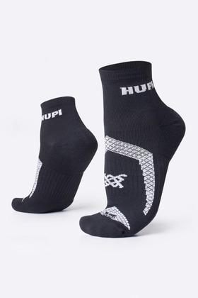Imagem de Kit 02 Pares Meia Corrida Prime HUPI Preto e Branco 36-42