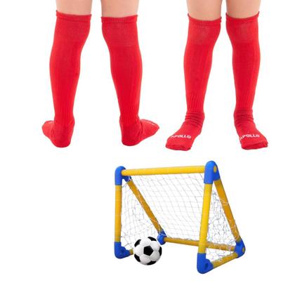 Imagem de Kit 02 Pares Meião Futebol Infantil Juvenil Bebe Cano Longo Em Cores Sortidas Atoalhado Em Algodão