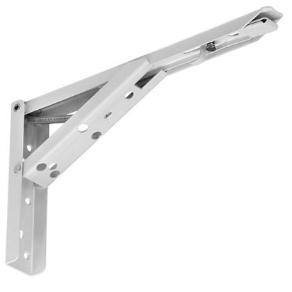 Imagem de Kit 02 Pares Suporte Para Mesa Dobrável Retrátil 30 cm H02 Mão Francesa Branco - Lyam