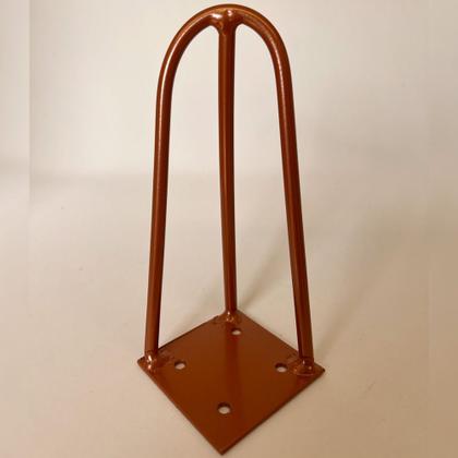 Imagem de Kit 02 Pés de Ferro Aço Hairpin Legs 15 cm Bronze A01 Sofá Móveis Mesa - Inoviza