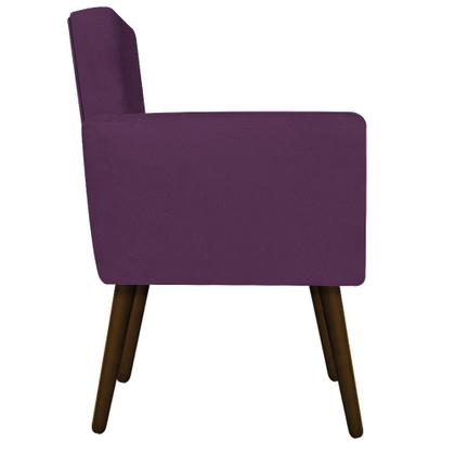 Imagem de kit 02 Poltrona Cadeira Decorativa Arenzza Palito Tabaco Suede Roxo - DAMAFFÊ MÓVEIS