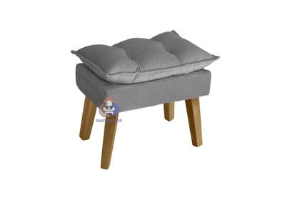 Imagem de Kit 02 Poltrona com Puff Glamour Opala Com Pés Quadrado