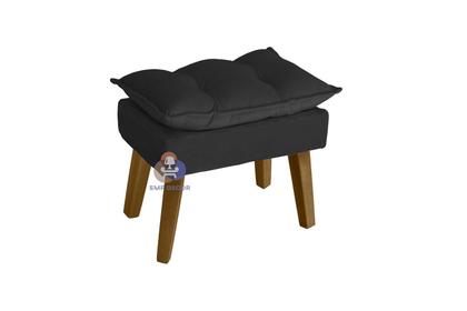 Imagem de Kit 02 Poltrona Decorativa com Puff Glamour Opala Confortável Com Pés Quadrado