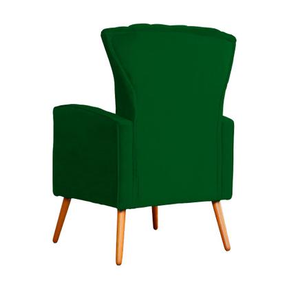 Imagem de Kit 02 Poltrona Decorativa Melinda Suede Verde - FM