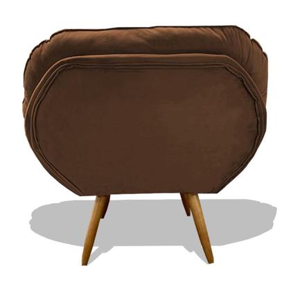 Imagem de Kit 02 Poltrona Miami Cadeira Pés Palitos Salão Escritorio Consultório Amamentação Suede Veludo Cookie