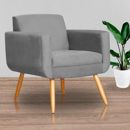 Imagem de Kit 02 Poltronas Cristal Requinte Suede Cores - S.A Móveis