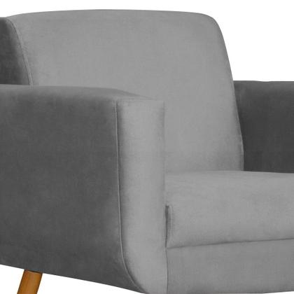 Imagem de Kit 02 Poltronas Cristal Requinte Suede Cores - S.A Móveis